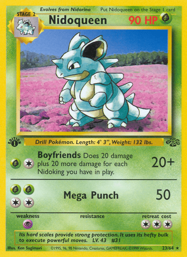 Nidoqueen (23/64) [Jungle 1st Edition] Pokemon Single Pokémon  | Multizone: Comics And Games
