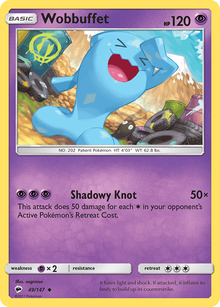 Wobbuffet (49/147) [Sun & Moon: Burning Shadows] Pokemon Single Pokémon  | Multizone: Comics And Games