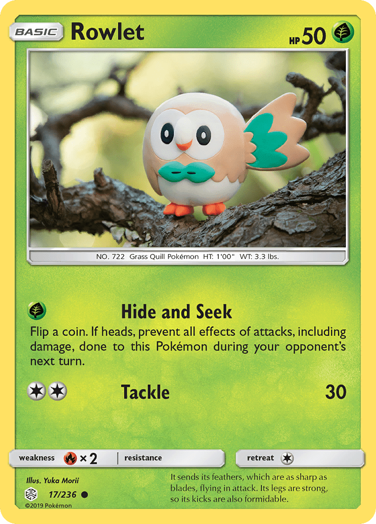 Rowlet (17/236) [Sun & Moon: Cosmic Eclipse] Pokemon Single Pokémon  | Multizone: Comics And Games