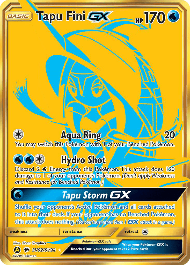 Tapu Fini GX (SV92/SV94) [Sun & Moon: Hidden Fates - Shiny Vault] Pokemon Single Pokémon  | Multizone: Comics And Games