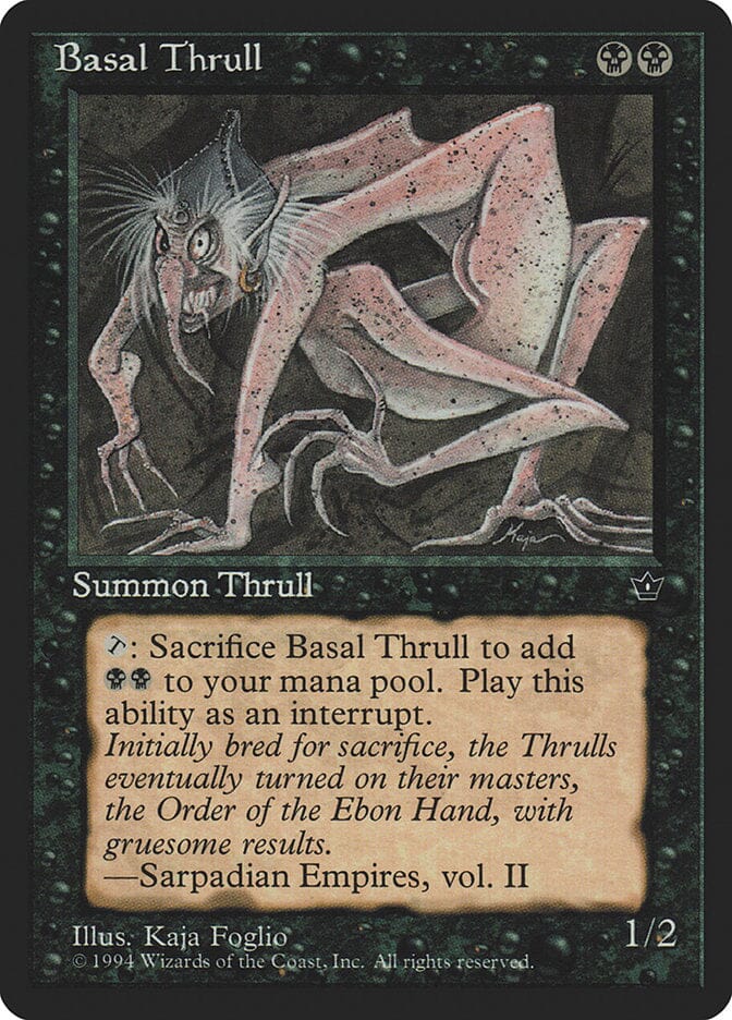 Basal Thrull (Kaja Foglio) [Fallen Empires] MTG Single Magic: The Gathering  | Multizone: Comics And Games