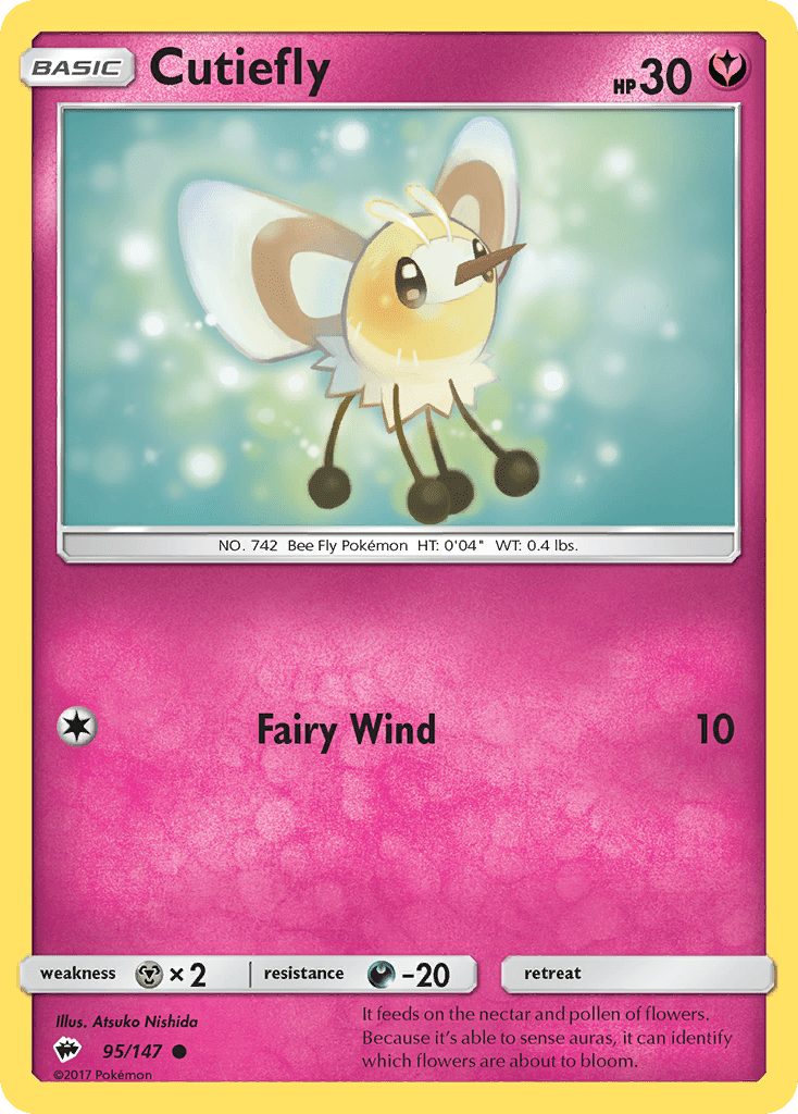 Cutiefly (95/147) [Sun & Moon: Burning Shadows] Pokemon Single Pokémon  | Multizone: Comics And Games