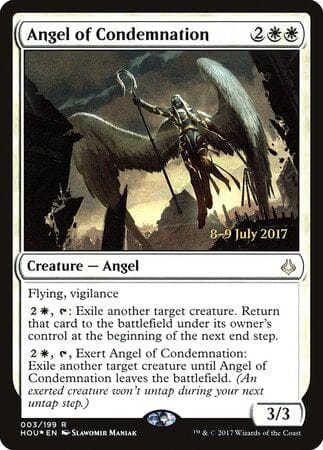 Angel of Condemnation [Hour of Devastation Promos] MTG Single Magic: The Gathering  | Multizone: Comics And Games