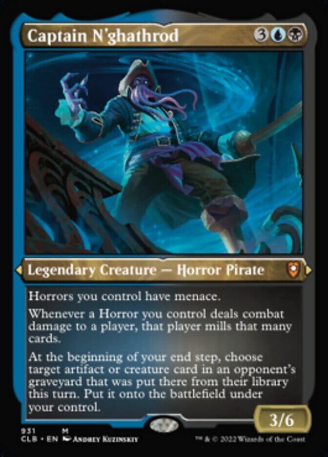 Captain N'ghathrod (Display Commander) (Foil Etched) [Commander Legends: Battle for Baldur's Gate] MTG Single Magic: The Gathering  | Multizone: Comics And Games