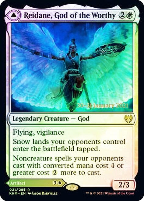 Reidane, God of the Worthy // Valkmira, Protector's Shield [Kaldheim Prerelease Promos] MTG Single Magic: The Gathering  | Multizone: Comics And Games