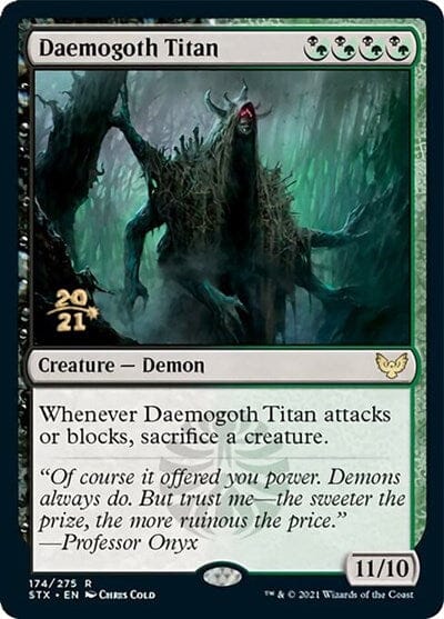 Daemogoth Titan [Strixhaven: School of Mages Prerelease Promos] MTG Single Magic: The Gathering  | Multizone: Comics And Games