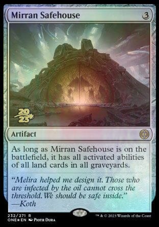 Mirran Safehouse [Phyrexia: All Will Be One Prerelease Promos] MTG Single Magic: The Gathering  | Multizone: Comics And Games