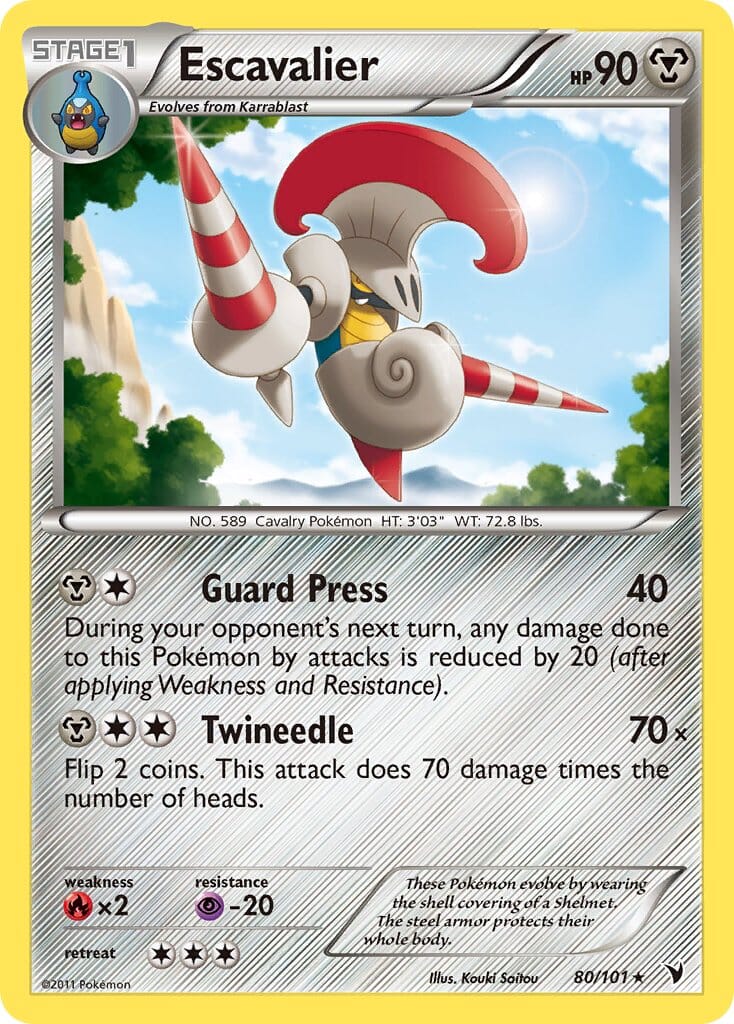Escavalier (80/101) (Cracked Ice Holo) (Theme Deck Exclusive) [Black & White: Noble Victories] Pokemon Single Pokémon  | Multizone: Comics And Games