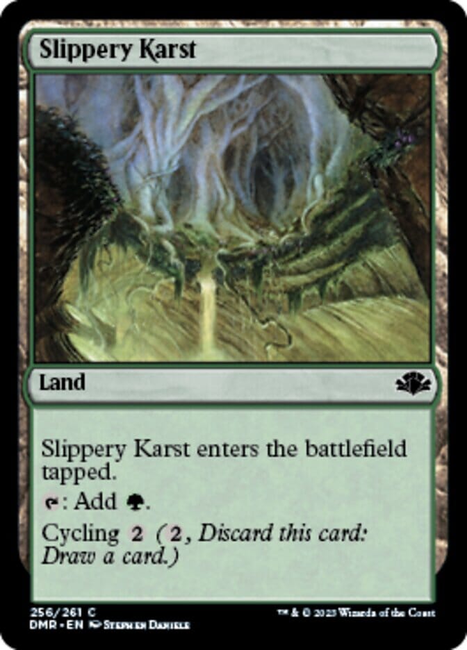 Slippery Karst [Dominaria Remastered] MTG Single Magic: The Gathering  | Multizone: Comics And Games