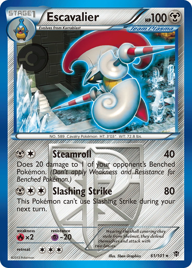 Escavalier (61/101) [Black & White: Plasma Blast] Pokemon Single Pokémon  | Multizone: Comics And Games
