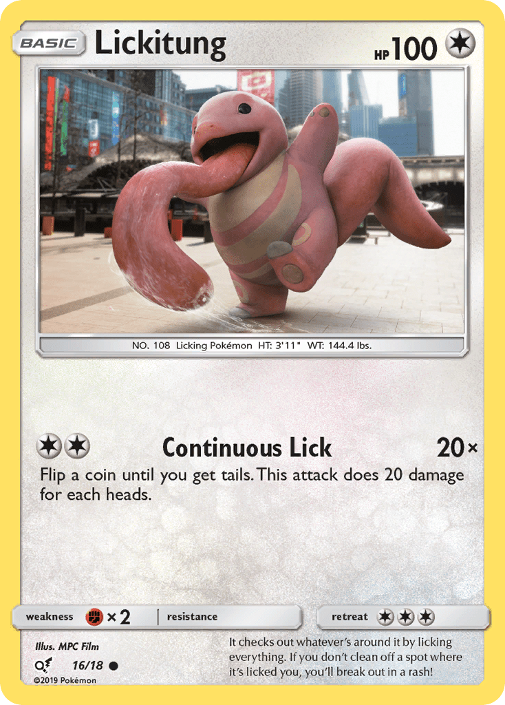 Lickitung (16/18) [Sun & Moon: Detective Pikachu] Pokemon Single Pokémon  | Multizone: Comics And Games