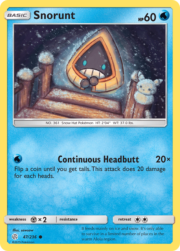Snorunt (47/236) [Sun & Moon: Cosmic Eclipse] Pokemon Single Pokémon  | Multizone: Comics And Games