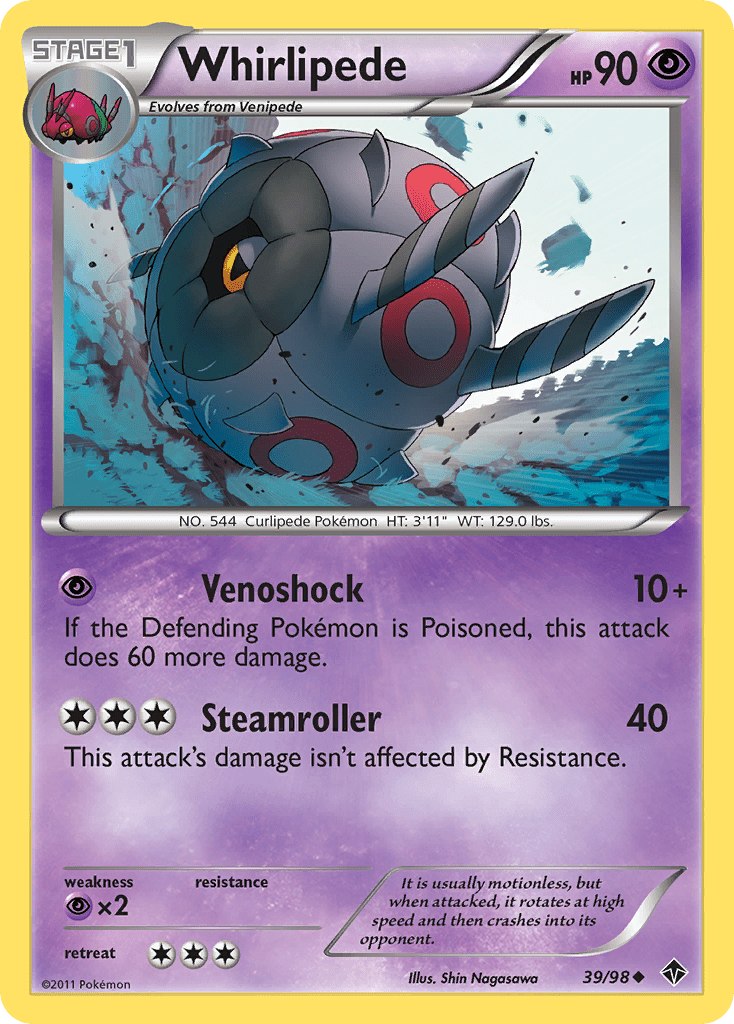 Whirlipede (39/98) [Black & White: Emerging Powers] Pokemon Single Pokémon  | Multizone: Comics And Games