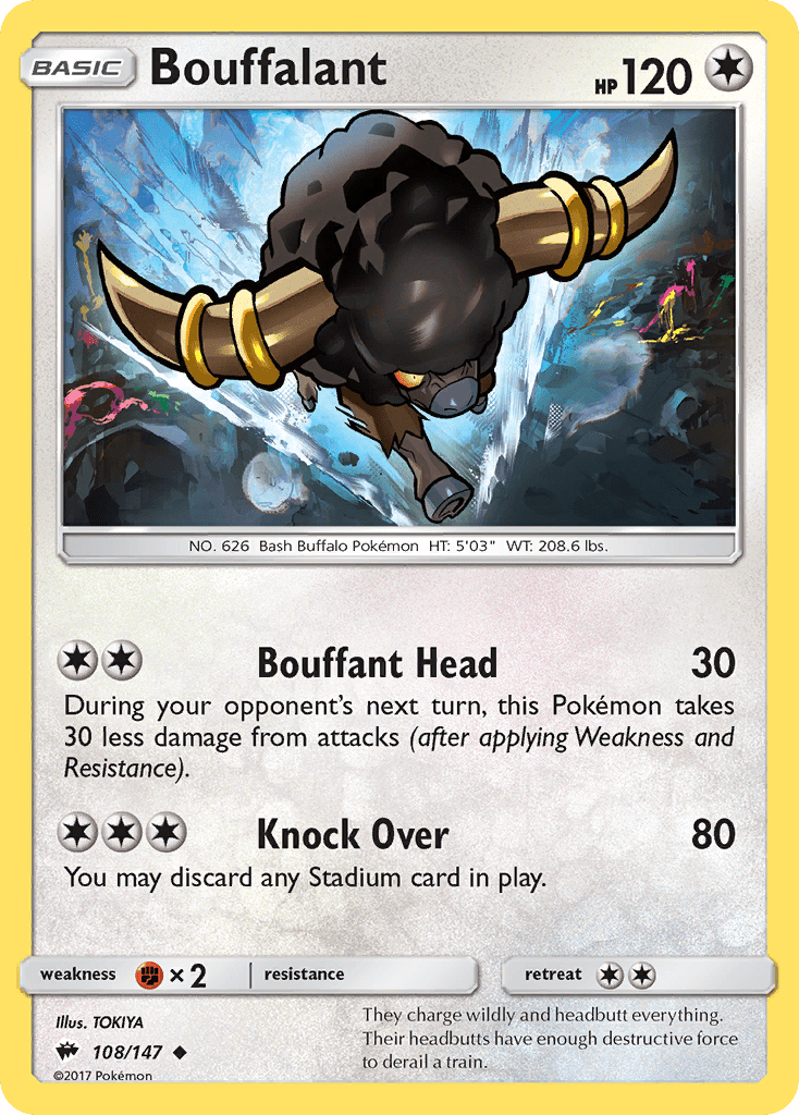 Bouffalant (108/147) [Sun & Moon: Burning Shadows] Pokemon Single Pokémon  | Multizone: Comics And Games