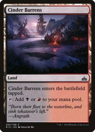 Cinder Barrens [Rivals of Ixalan] MTG Single Magic: The Gathering  | Multizone: Comics And Games