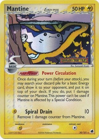 Mantine (20/101) (Delta Species) (Stamped) [EX: Dragon Frontiers] Pokemon Single Pokémon  | Multizone: Comics And Games
