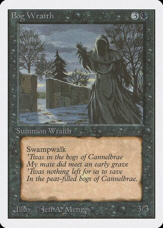 Bog Wraith [Unlimited Edition] MTG Single Magic: The Gathering  | Multizone: Comics And Games