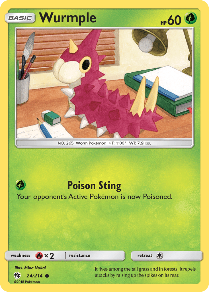 Wurmple (24/214) [Sun & Moon: Lost Thunder] Pokemon Single Pokémon  | Multizone: Comics And Games