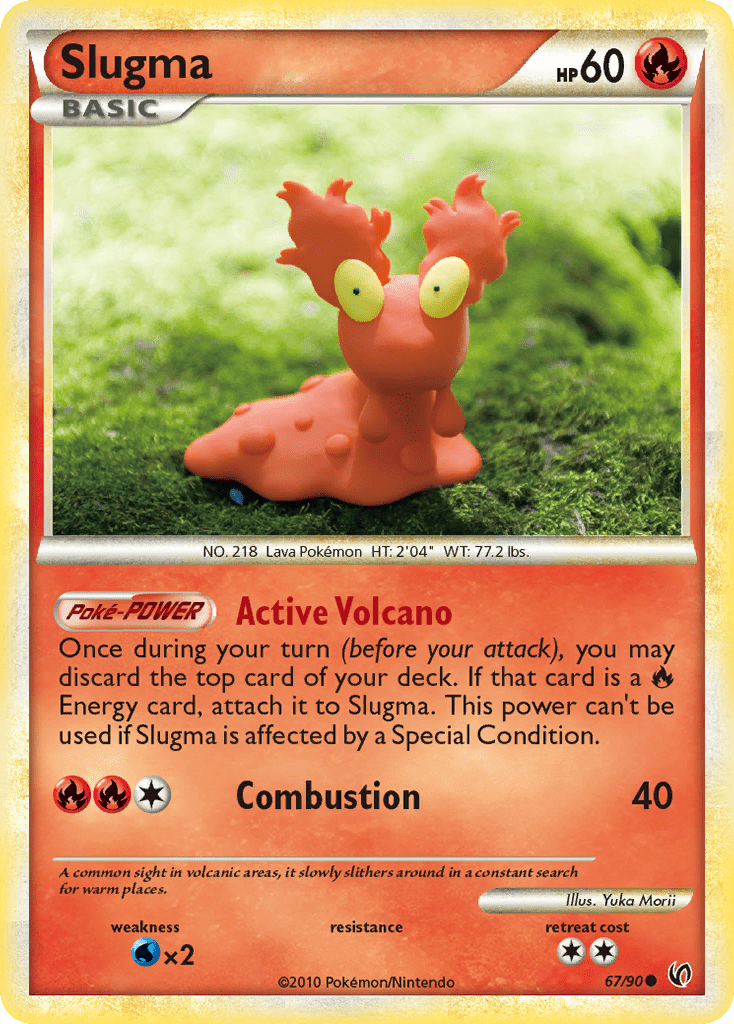 Slugma (67/90) [HeartGold & SoulSilver: Undaunted] Pokemon Single Pokémon  | Multizone: Comics And Games