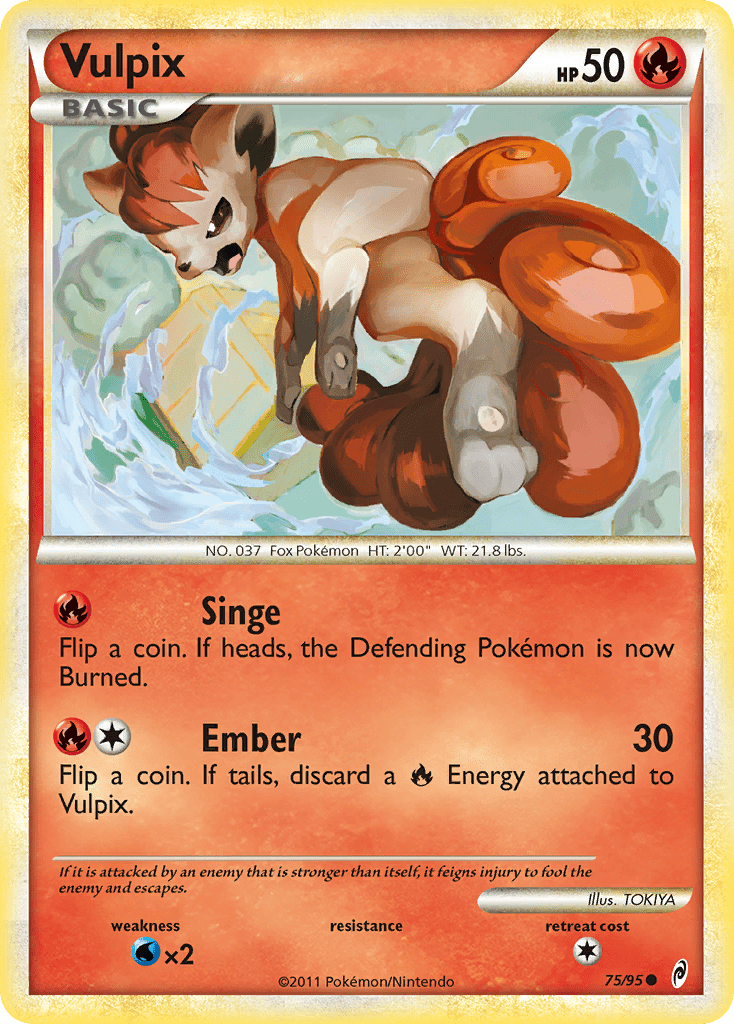 Vulpix (75/95) [HeartGold & SoulSilver: Call of Legends] Pokemon Single Pokémon  | Multizone: Comics And Games