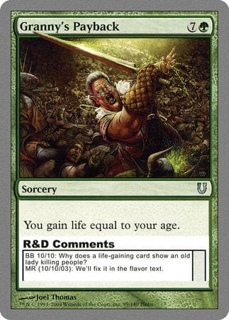 Granny's Payback [Unhinged] MTG Single Magic: The Gathering  | Multizone: Comics And Games