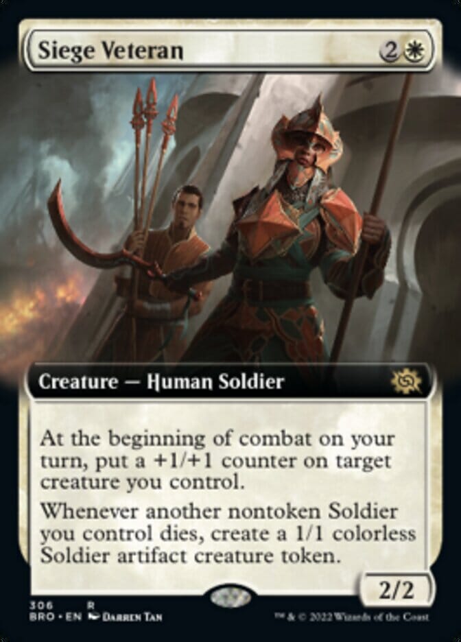 Siege Veteran (Extended Art) [The Brothers' War] MTG Single Magic: The Gathering  | Multizone: Comics And Games