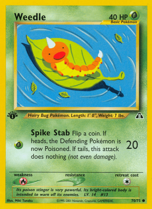 Weedle (70/75) [Neo Discovery 1st Edition] Pokemon Single Pokémon  | Multizone: Comics And Games