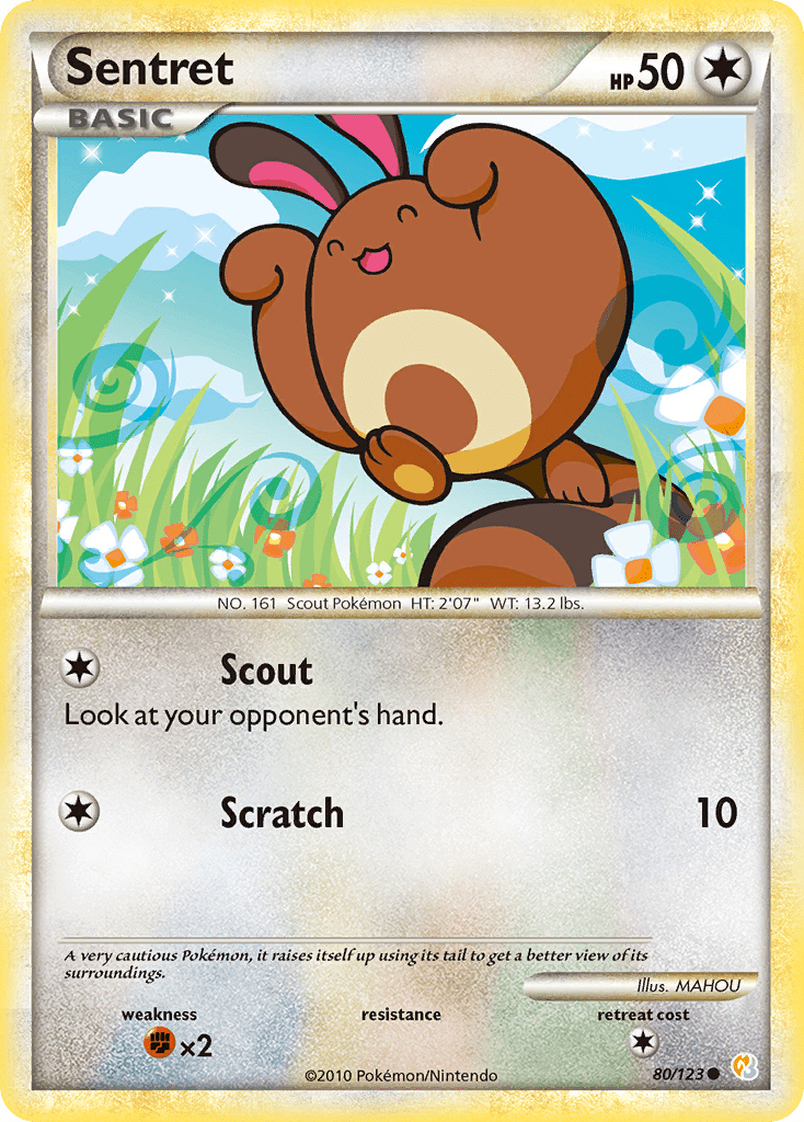 Sentret (80/123) [HeartGold & SoulSilver: Base Set] Pokemon Single Pokémon  | Multizone: Comics And Games