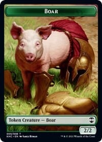 Boar // Spirit Double-sided Token [Kaldheim Commander Tokens] MTG Single Magic: The Gathering  | Multizone: Comics And Games
