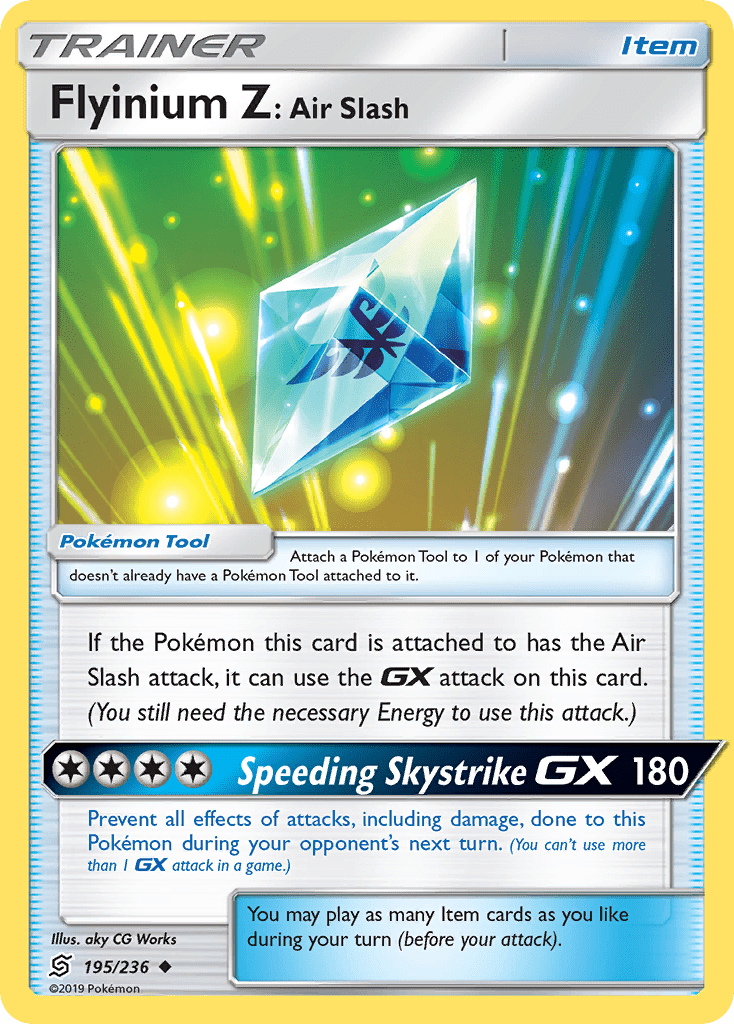 Flyinium Z: Air Slash (195/236) [Sun & Moon: Unified Minds] Pokemon Single Pokémon  | Multizone: Comics And Games