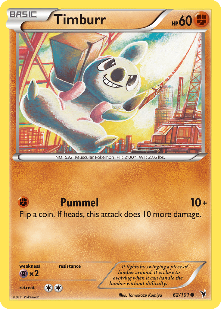 Timburr (62/101) [Black & White: Noble Victories] Pokemon Single Pokémon  | Multizone: Comics And Games