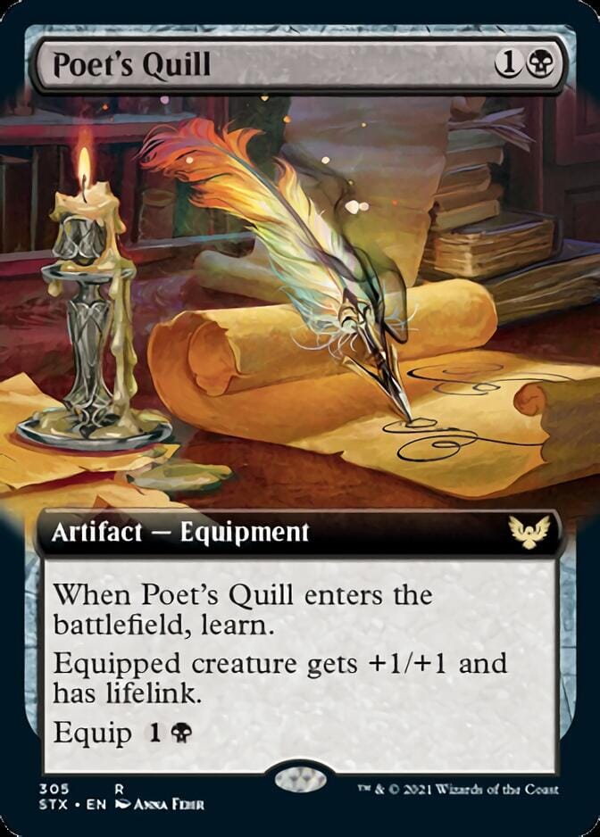Poet's Quill (Extended) [Strixhaven: School of Mages] MTG Single Magic: The Gathering  | Multizone: Comics And Games
