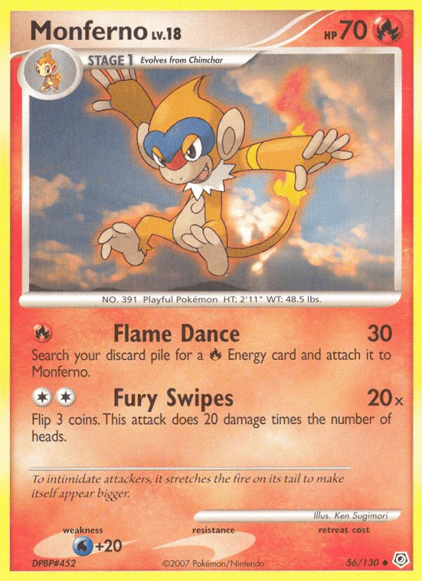 Monferno (56/130) [Diamond & Pearl: Base Set] Pokemon Single Pokémon  | Multizone: Comics And Games