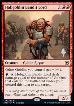 Hobgoblin Bandit Lord (Promo Pack) [Dungeons & Dragons: Adventures in the Forgotten Realms Promos] MTG Single Magic: The Gathering  | Multizone: Comics And Games