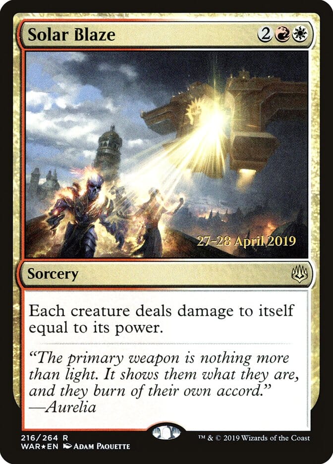 Solar Blaze [War of the Spark Prerelease Promos] MTG Single Magic: The Gathering  | Multizone: Comics And Games