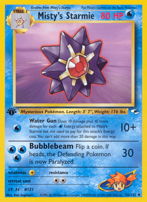 Misty's Starmie (56/132) [Gym Heroes 1st Edition] Pokemon Single Pokémon  | Multizone: Comics And Games