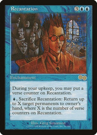 Recantation [Urza's Saga] MTG Single Magic: The Gathering  | Multizone: Comics And Games