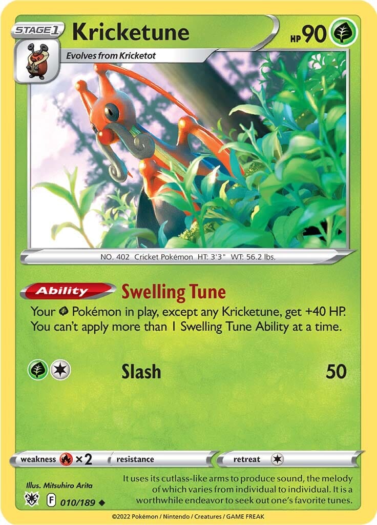 Kricketune (010/189) [Sword & Shield: Astral Radiance] Pokemon Single Pokémon  | Multizone: Comics And Games