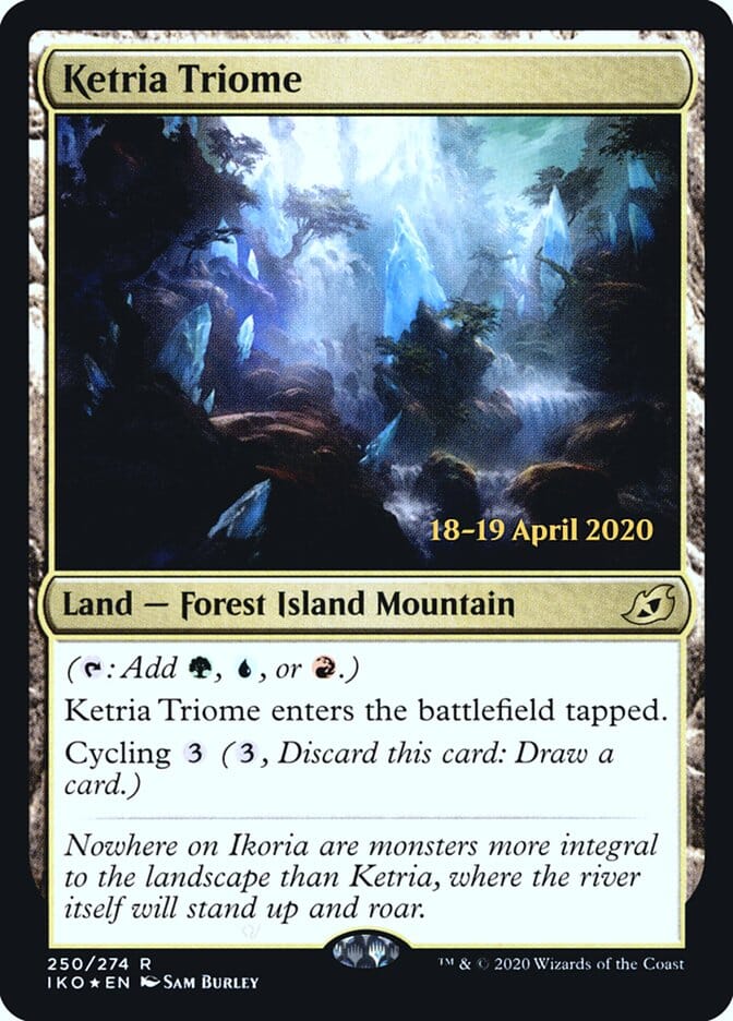Ketria Triome [Ikoria: Lair of Behemoths Prerelease Promos] MTG Single Magic: The Gathering  | Multizone: Comics And Games