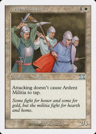 Ardent Militia [Classic Sixth Edition] MTG Single Magic: The Gathering  | Multizone: Comics And Games