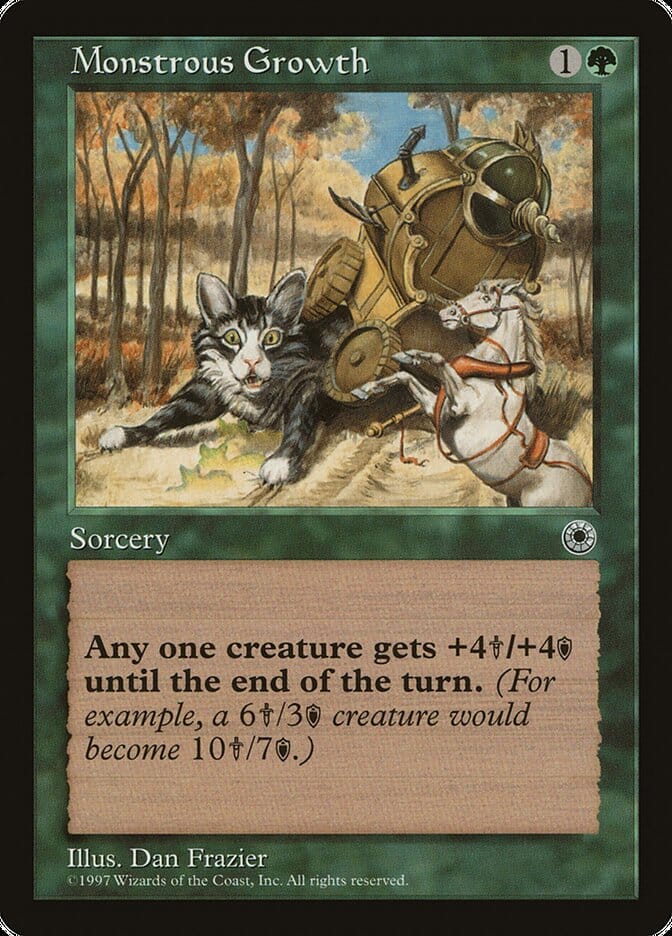 Monstrous Growth (No Flavor Text) [Portal] MTG Single Magic: The Gathering  | Multizone: Comics And Games