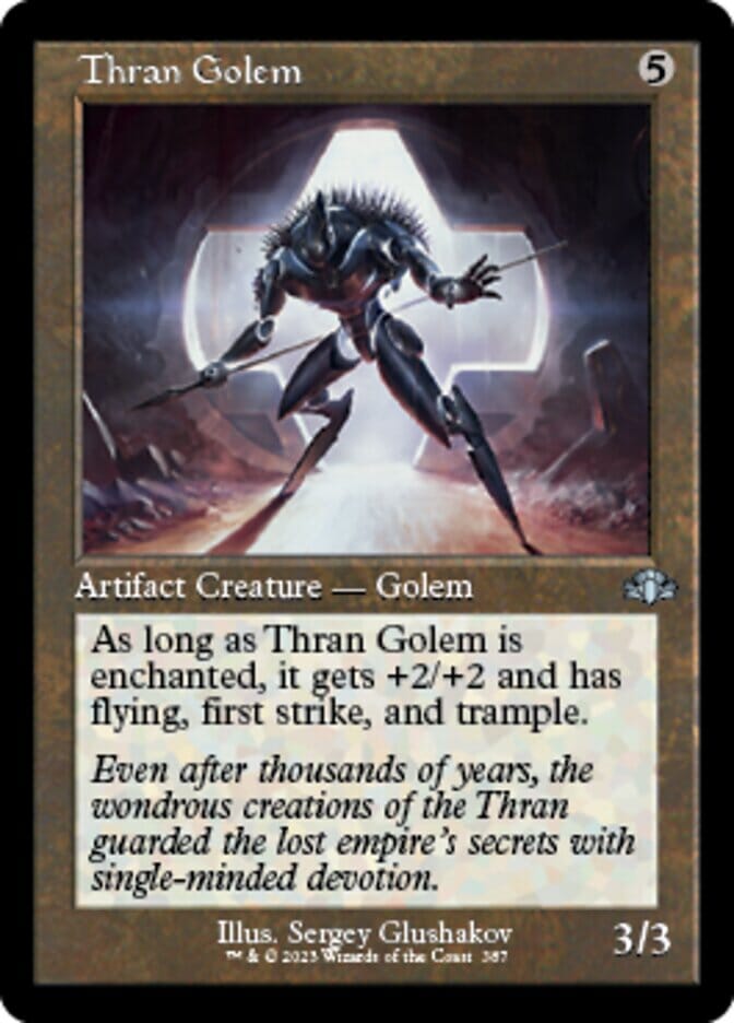 Thran Golem (Retro) [Dominaria Remastered] MTG Single Magic: The Gathering  | Multizone: Comics And Games