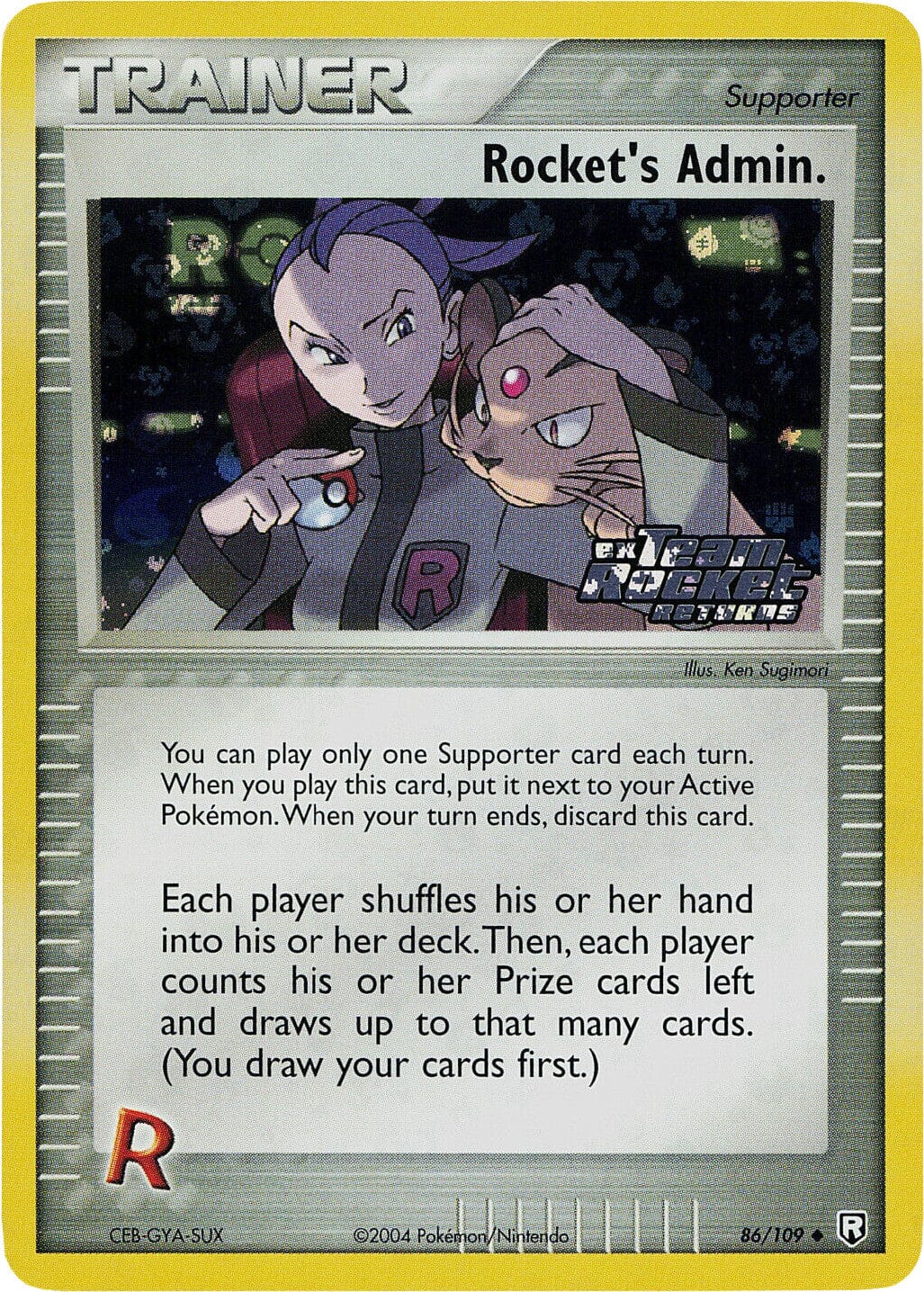Rocket's Admin. (86/109) (Stamped) [EX: Team Rocket Returns] Pokemon Single Pokémon  | Multizone: Comics And Games