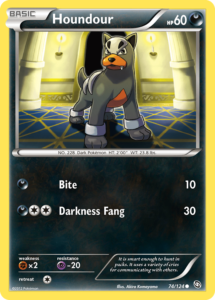 Houndour (74/124) [Black & White: Dragons Exalted] Pokemon Single Pokémon  | Multizone: Comics And Games