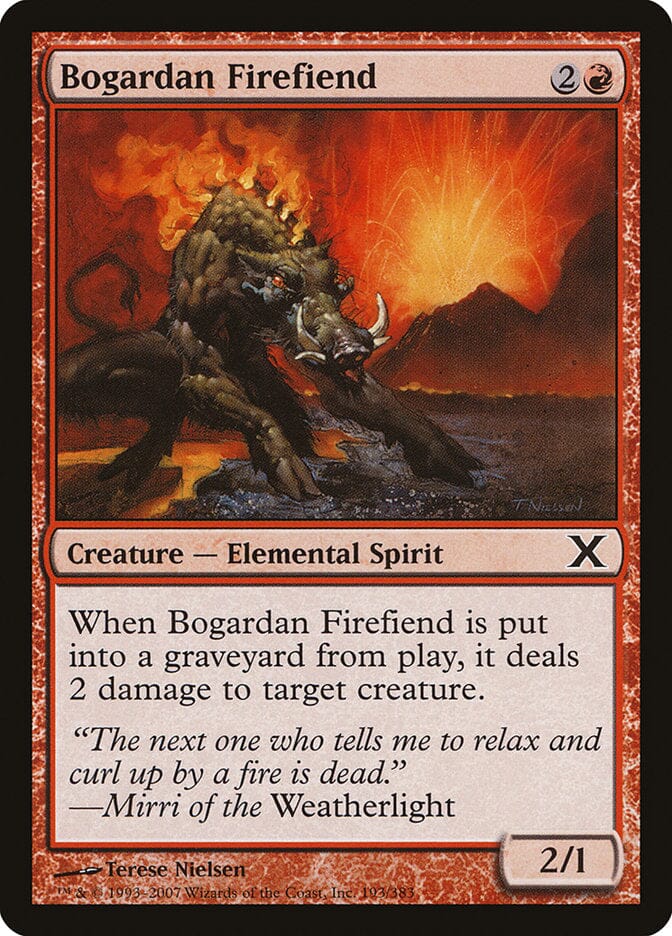 Bogardan Firefiend [Tenth Edition] MTG Single Magic: The Gathering  | Multizone: Comics And Games