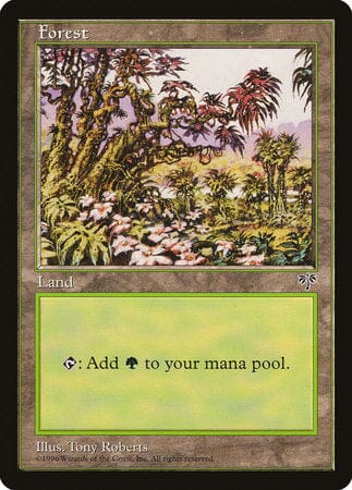 Forest (Red Tree Leaves) [Mirage] MTG Single Magic: The Gathering  | Multizone: Comics And Games