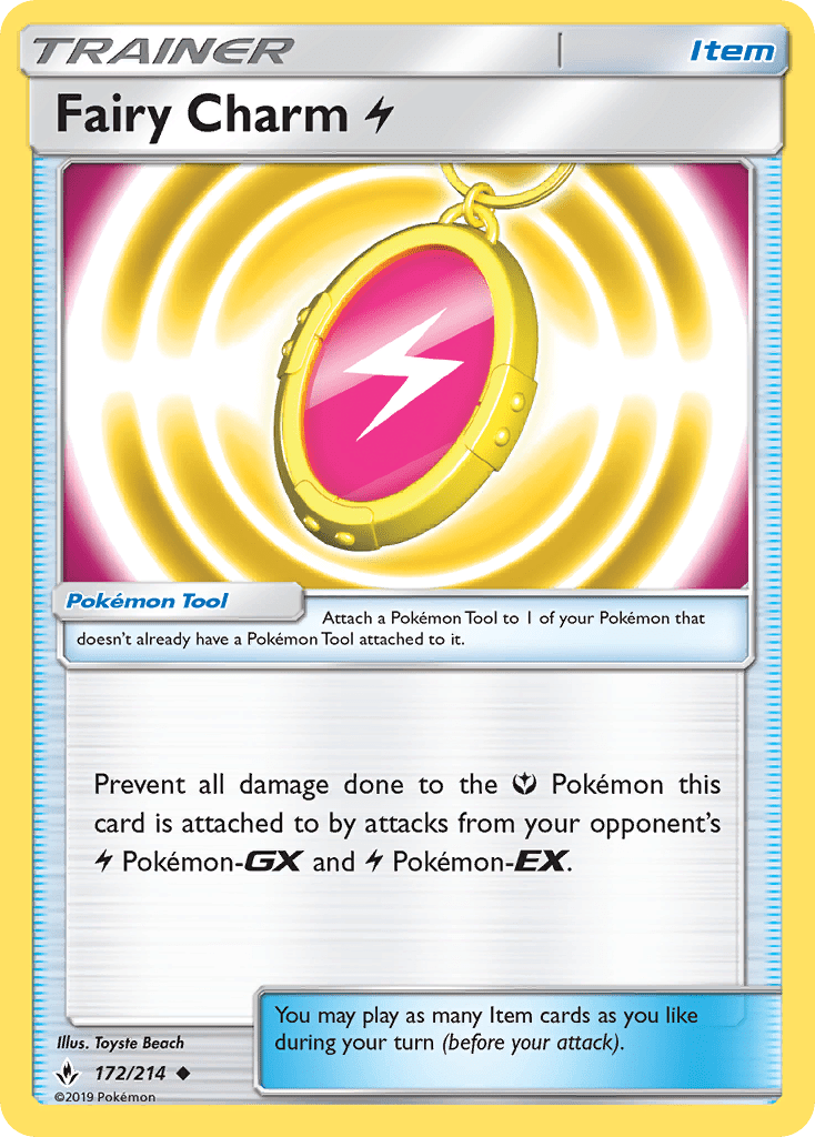 Fairy Charm Lightning (172/214) [Sun & Moon: Unbroken Bonds] Pokemon Single Pokémon  | Multizone: Comics And Games