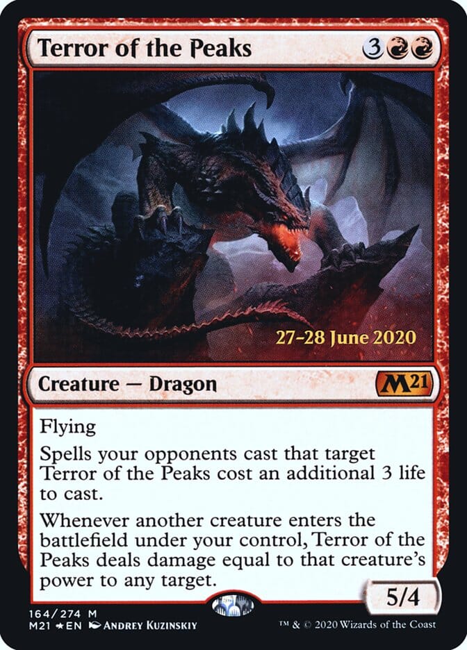 Terror of the Peaks [Core Set 2021 Prerelease Promos] MTG Single Magic: The Gathering  | Multizone: Comics And Games