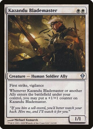 Kazandu Blademaster [Zendikar] MTG Single Magic: The Gathering  | Multizone: Comics And Games