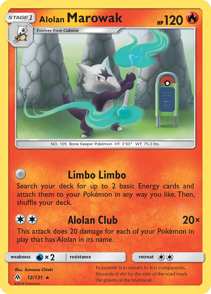 Alolan Marowak (12/131) [Sun & Moon: Forbidden Light] Pokemon Single Pokémon  | Multizone: Comics And Games